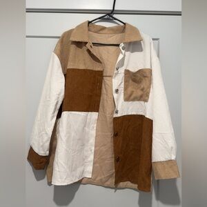 Colorblock Corduroy Jacket